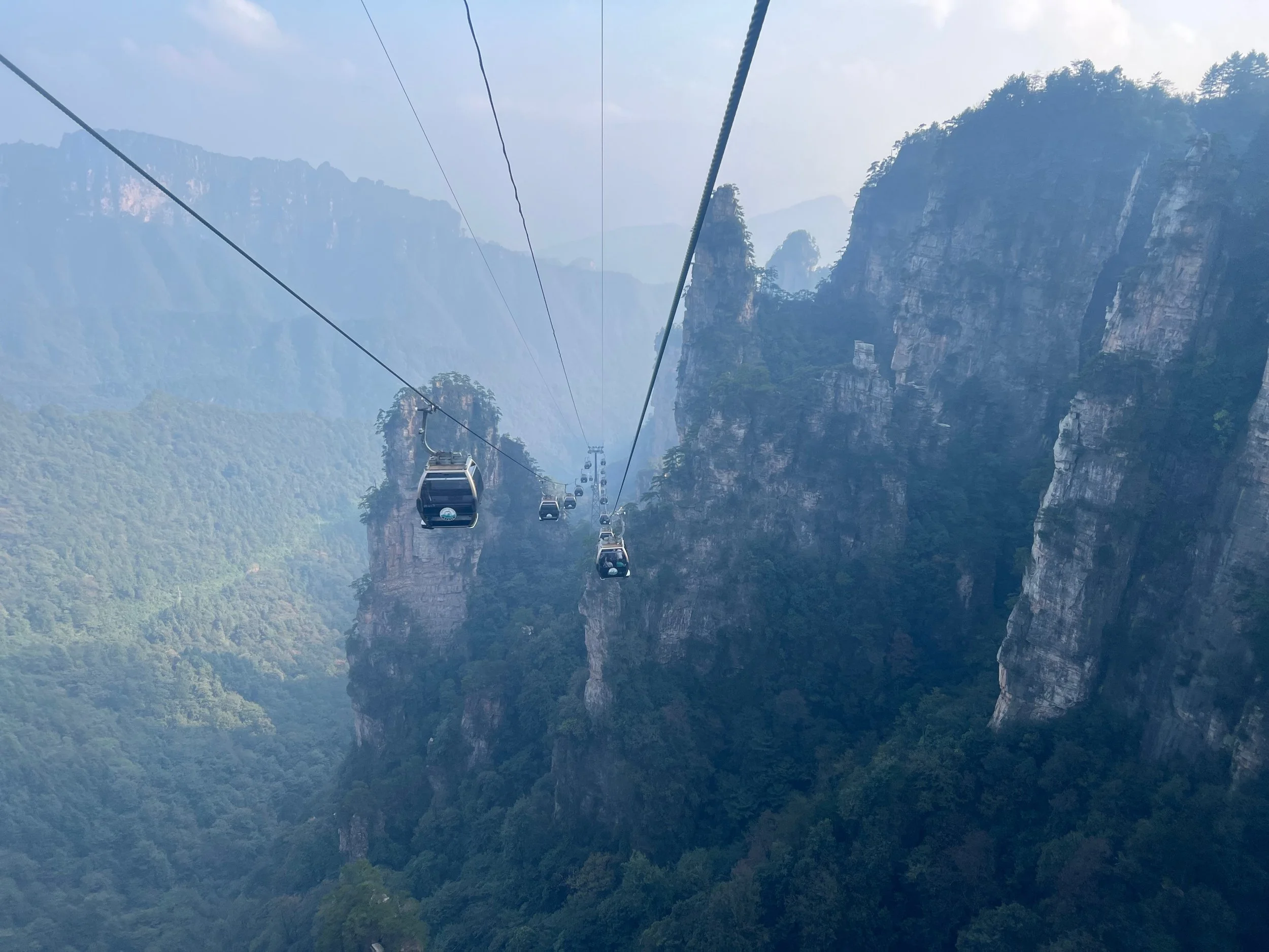 Down on the Tianzishan Cablecar