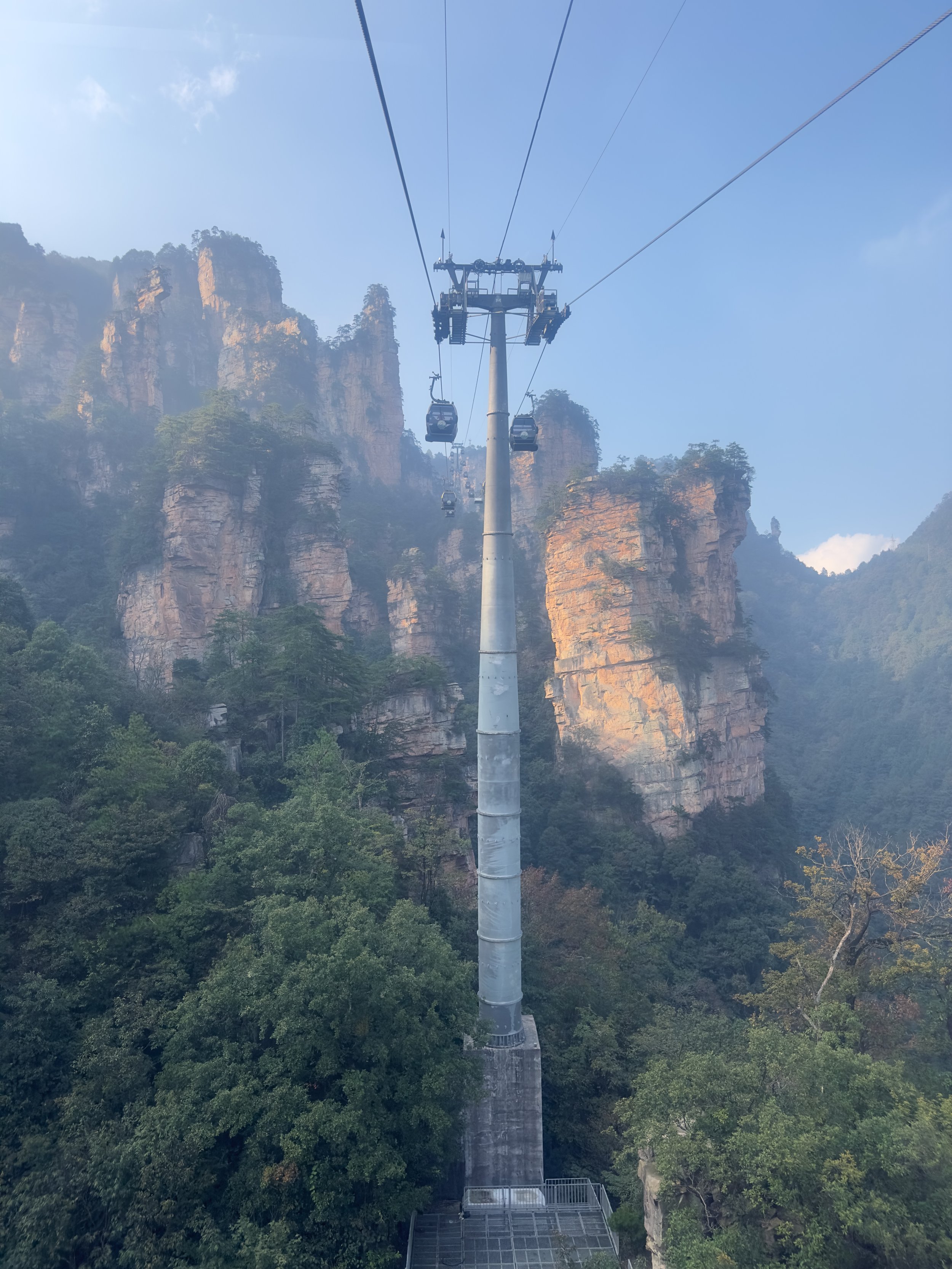 Down on the Tianzishan Cablecar