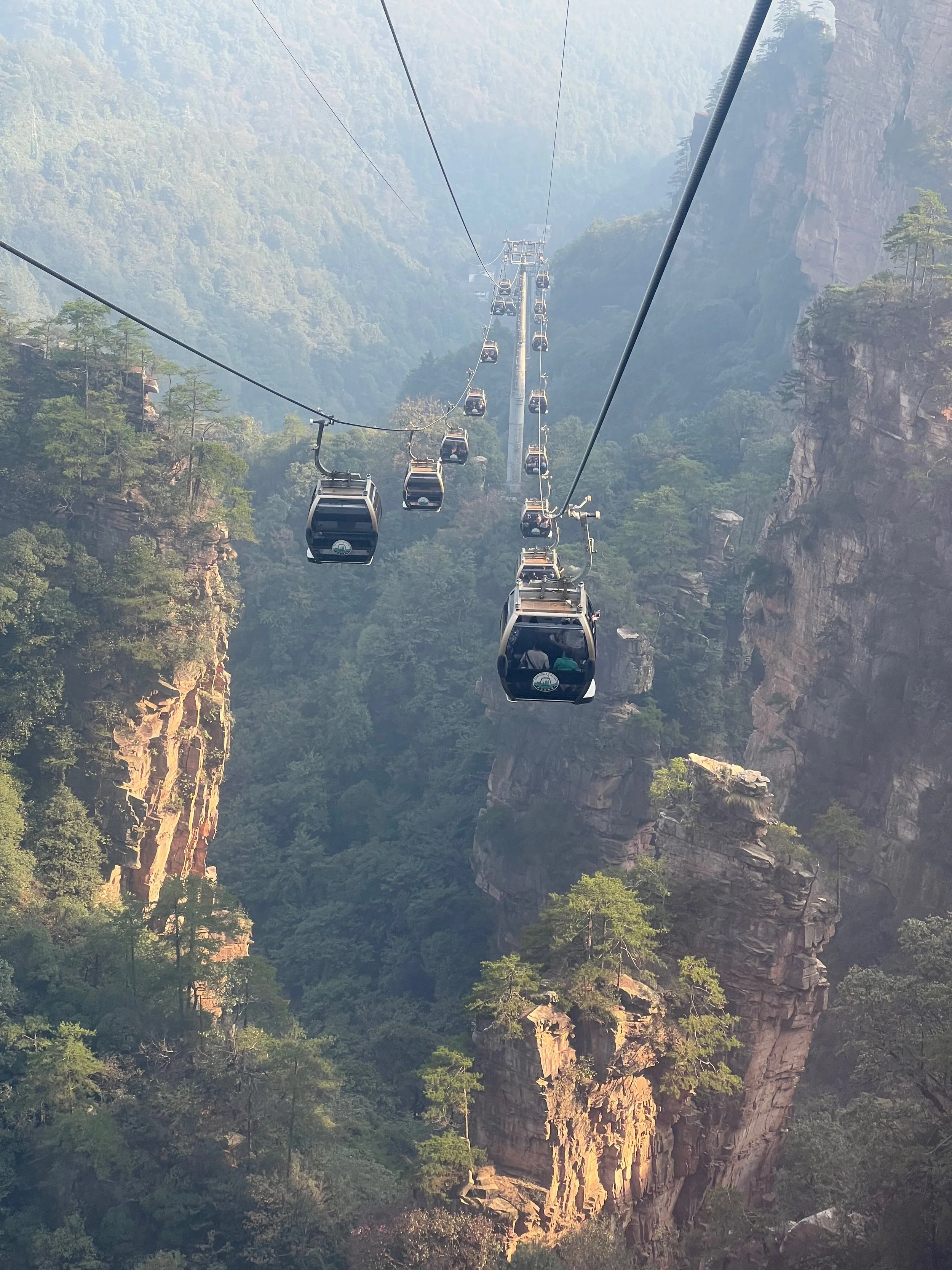 Down on the Tianzishan Cablecar