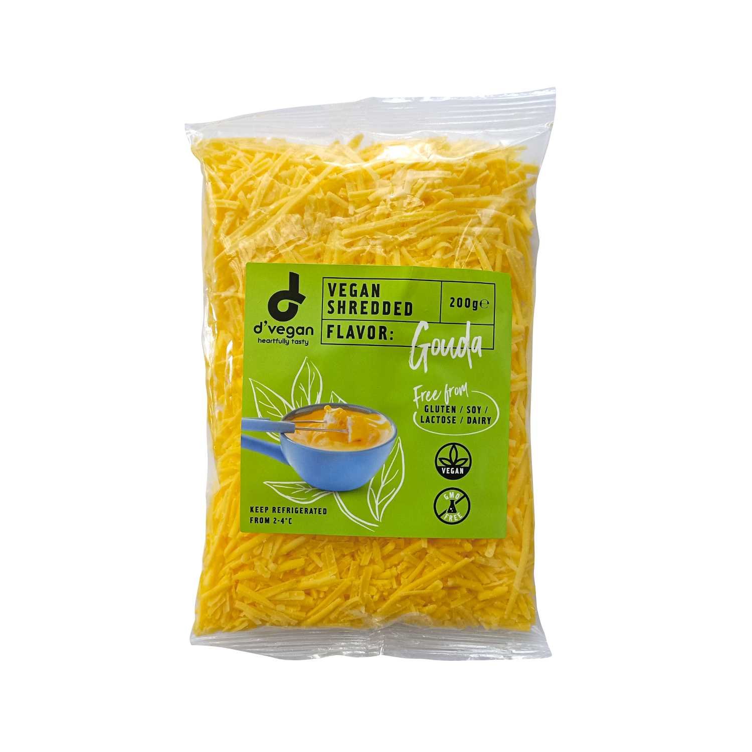 Gouda rayado vegano D'Vegan