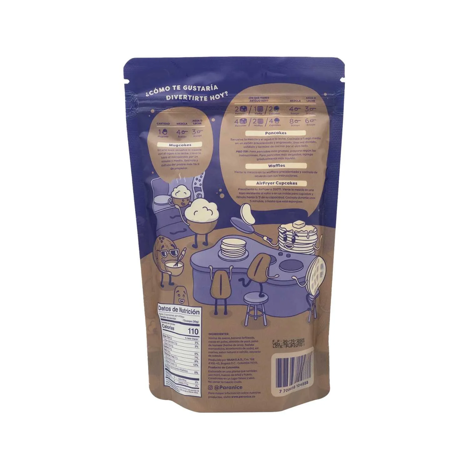 Premezcla para pancakes y waffles sabor Brownie Paranice_02.jpg