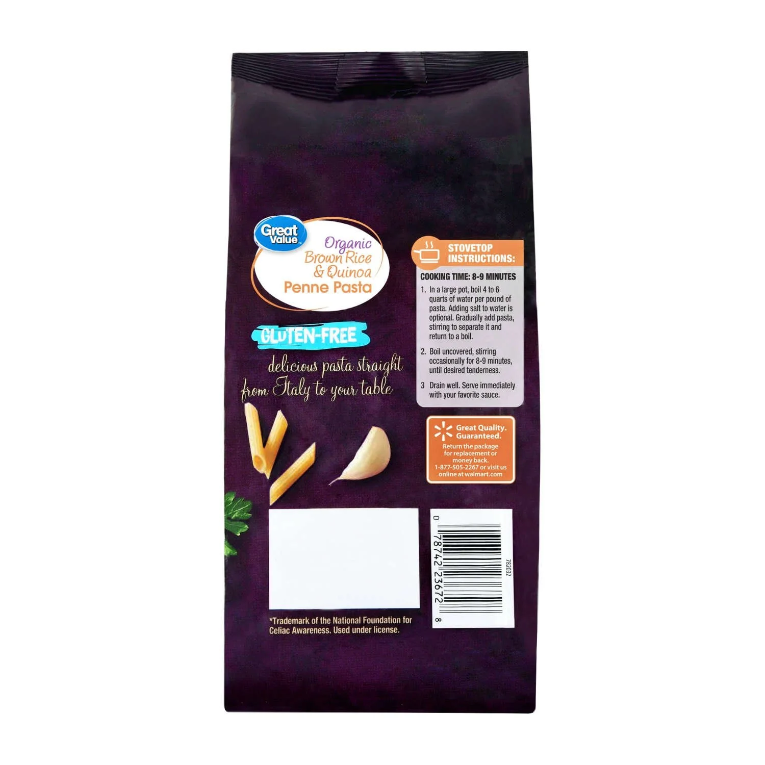 Penne de arroz integral y quinoa_Great Value_02.jpg