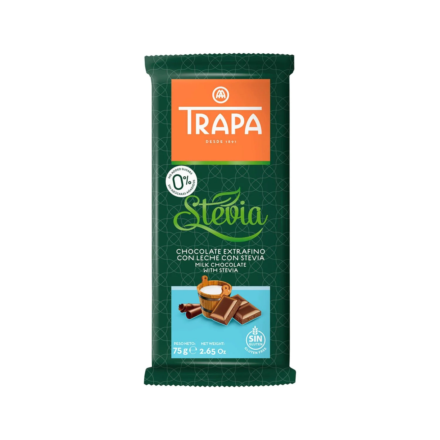 Chocolate leche con Stevia | Trapa