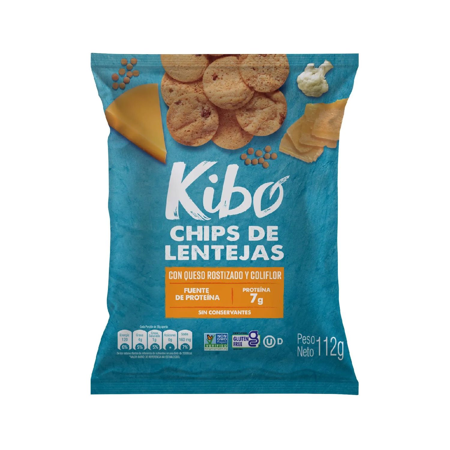 Chips con queso rostizado y coliflor Kibo