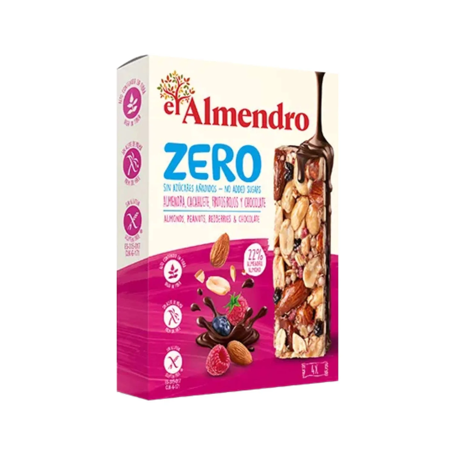 Barrita de almendra, maní, frutos rojos y chocolate Zero El Almendro_02.jpg
