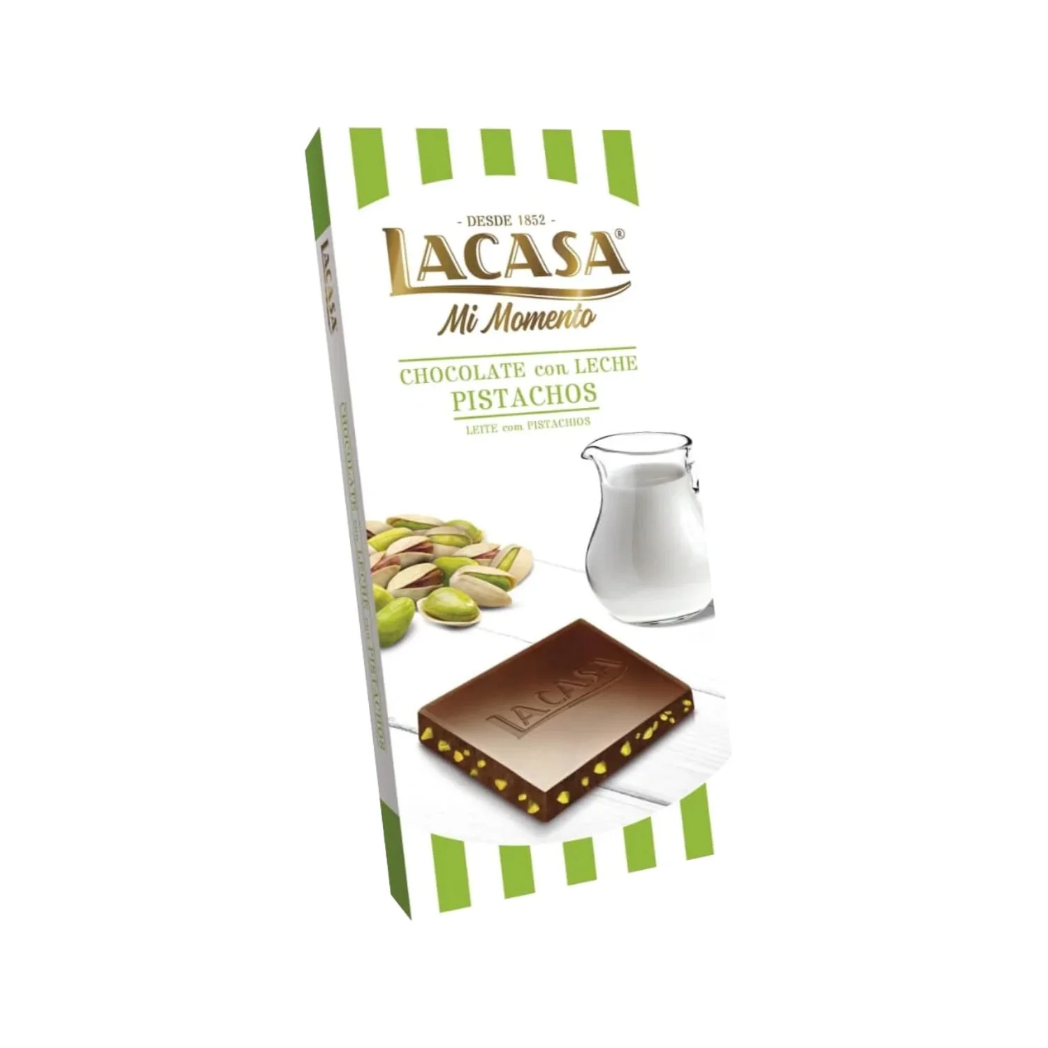Barra de chocolate con leche y Pistachos | La Casa