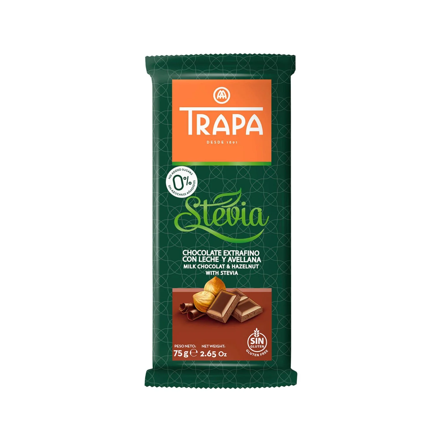 Chocolate avellana con Stevia | Trapa