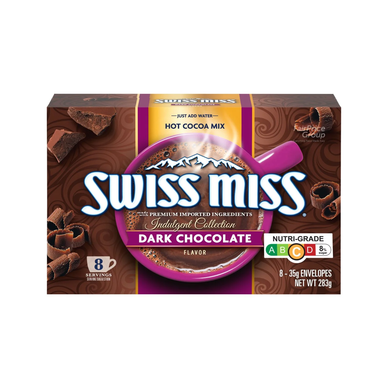 Chocolate instantáneo chocolate oscuro Swiss Miss.jpg