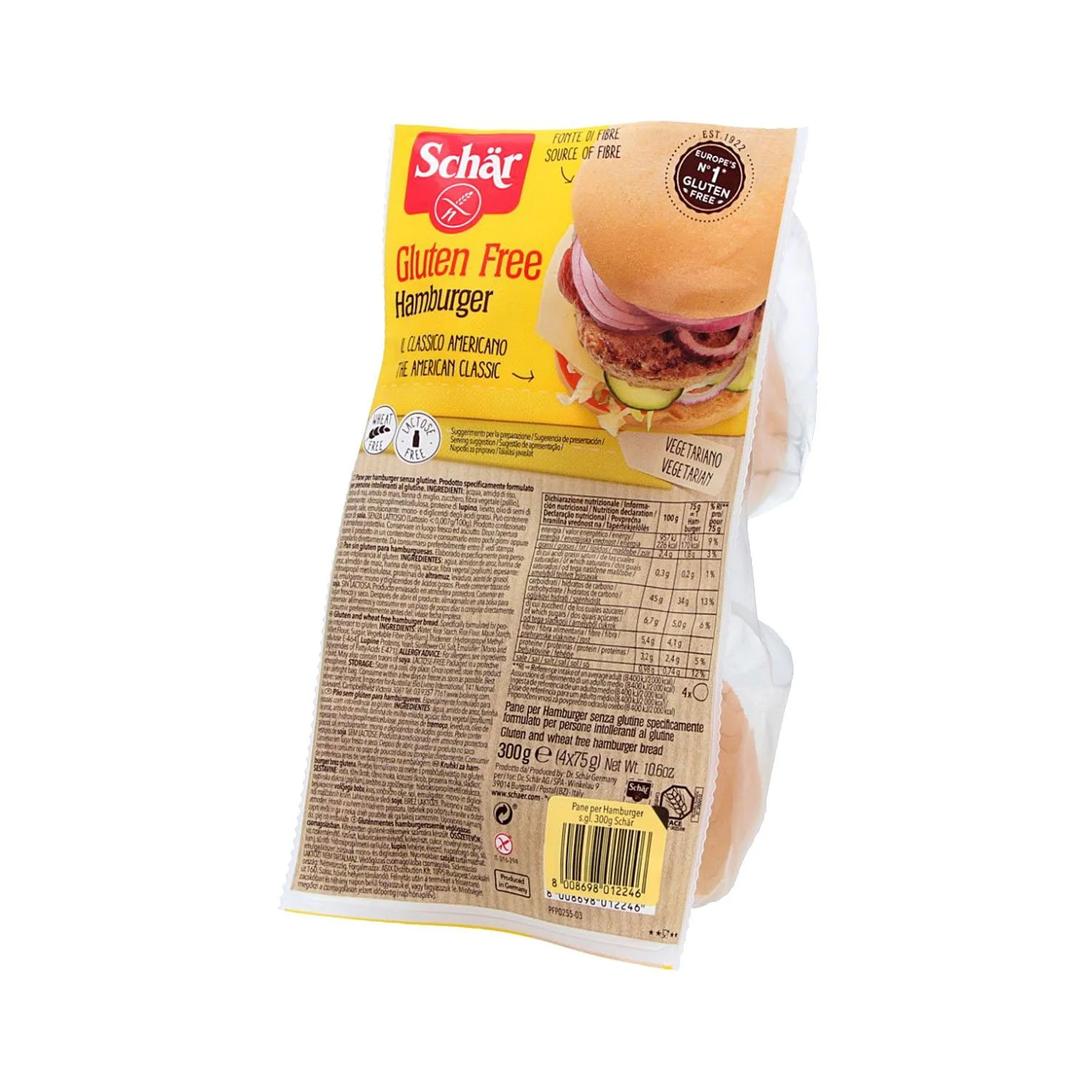 Pan de hamburguesa Schär