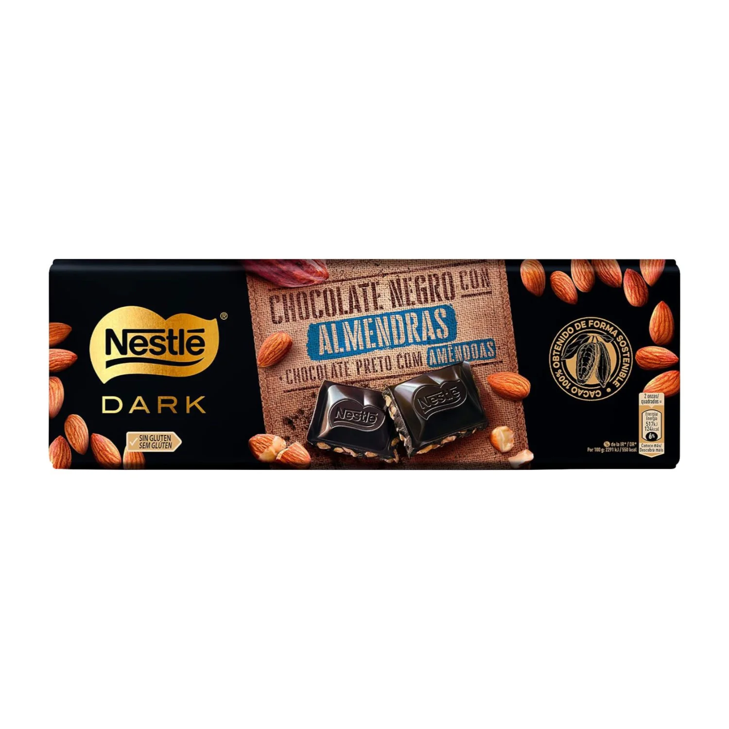 Barra de chocolate oscuro con almendras | Nestle