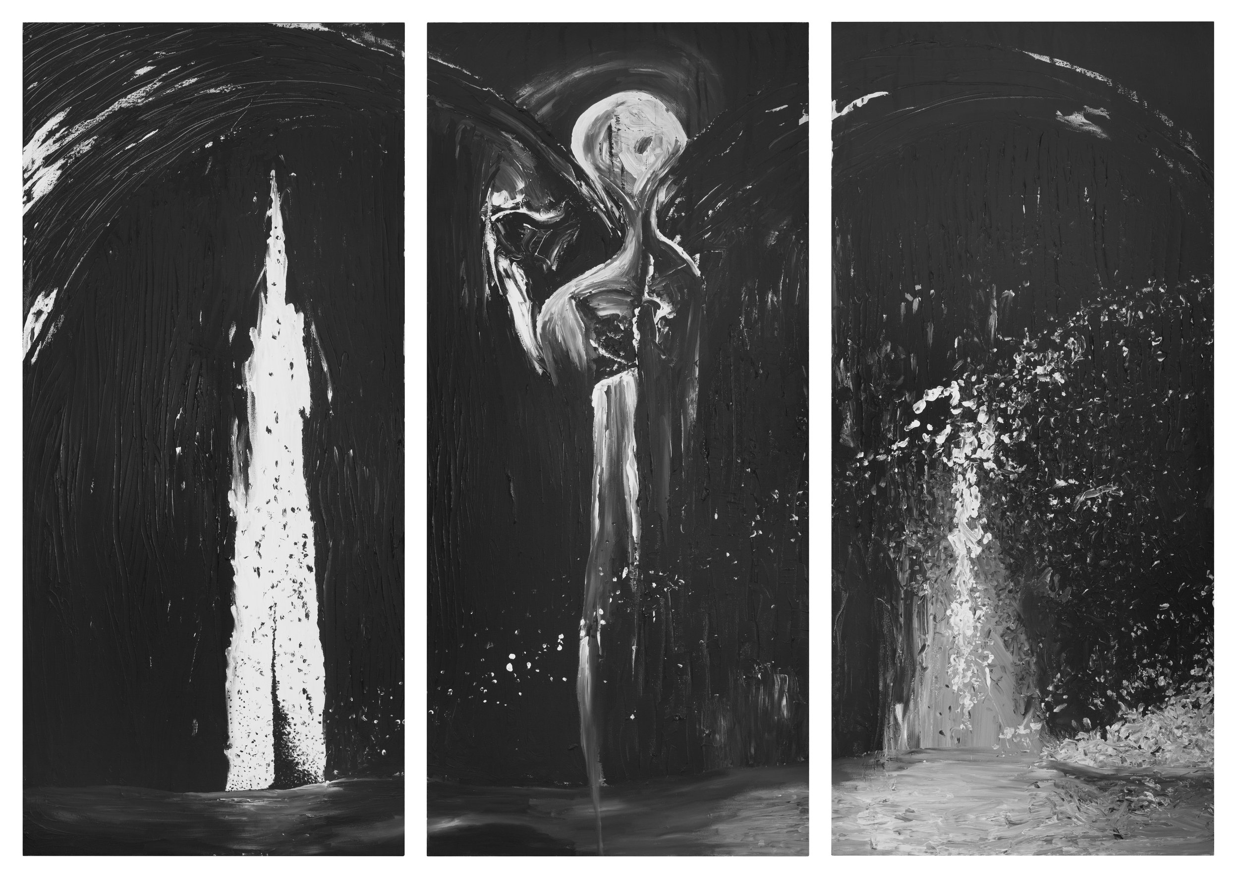 Triptych
Autumn 2017
Acrylic paint on canvas
96 x 72 