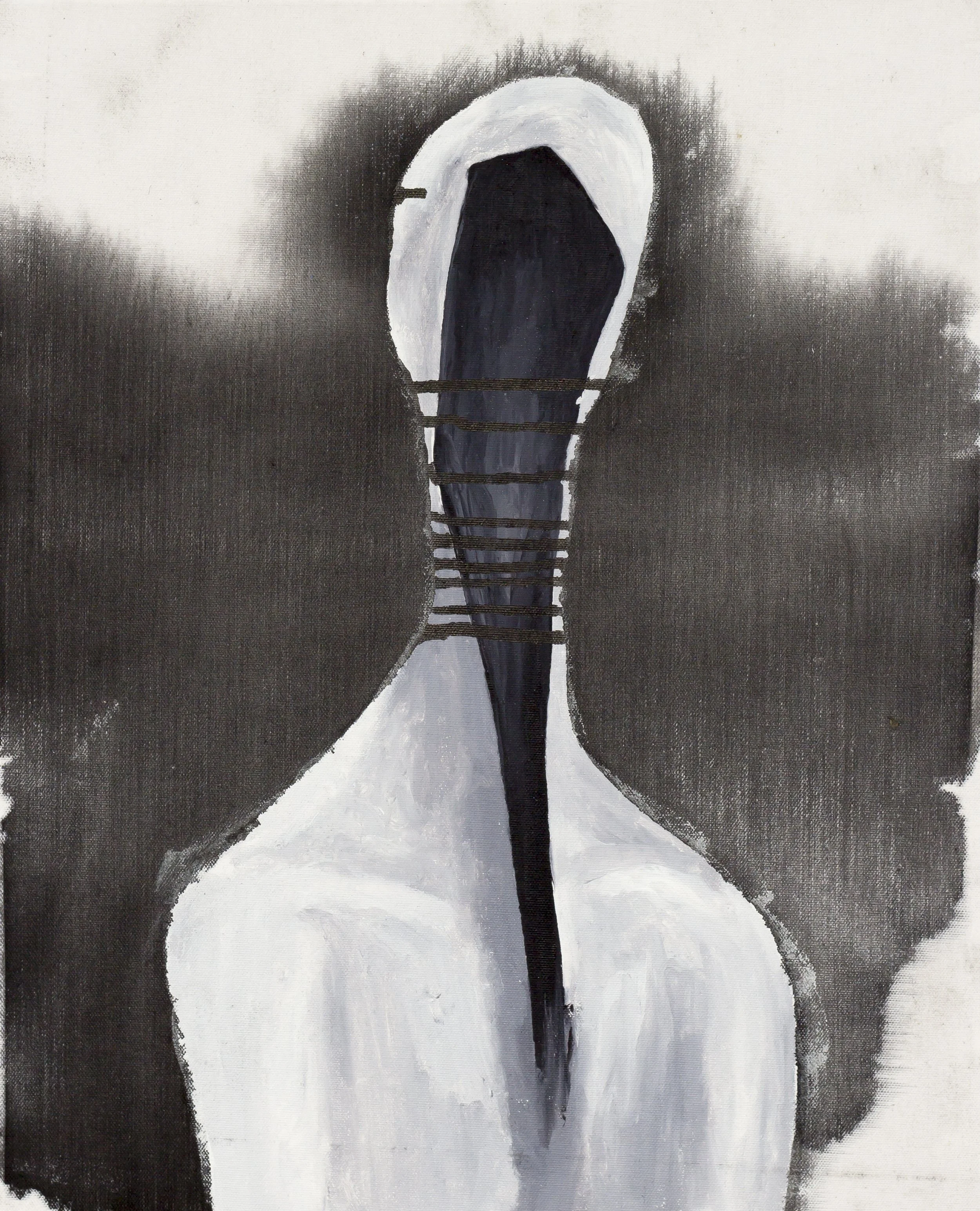 Coffin head II
Autumn 2016
Acrylic paint, ink on canvas
20 x 16