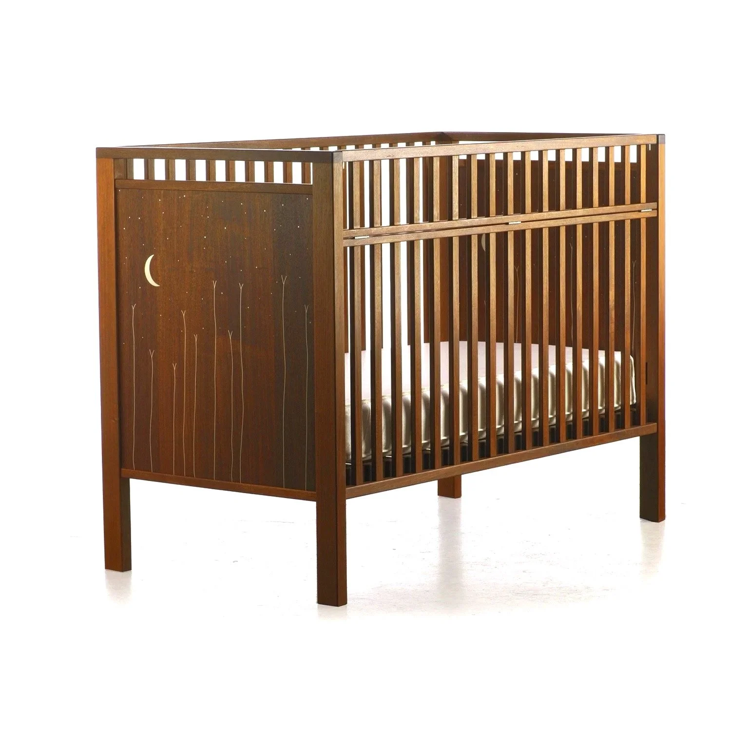 Silver moon crib