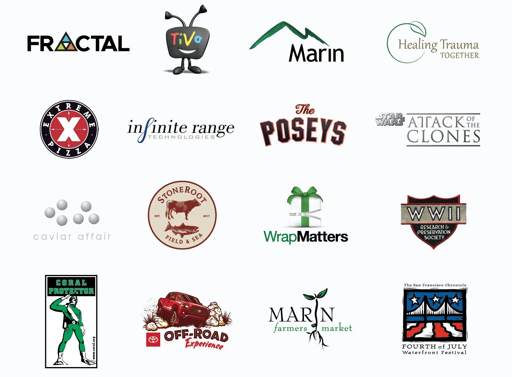 From TiVo to Star Wars to Toyota projects, David has designed dozens of corporate and small business logos, brands and packaging.