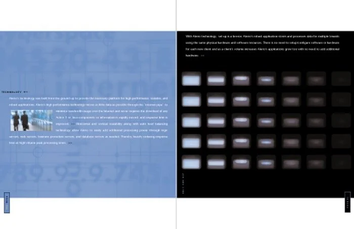 Pages from the Alerio corporate brochure