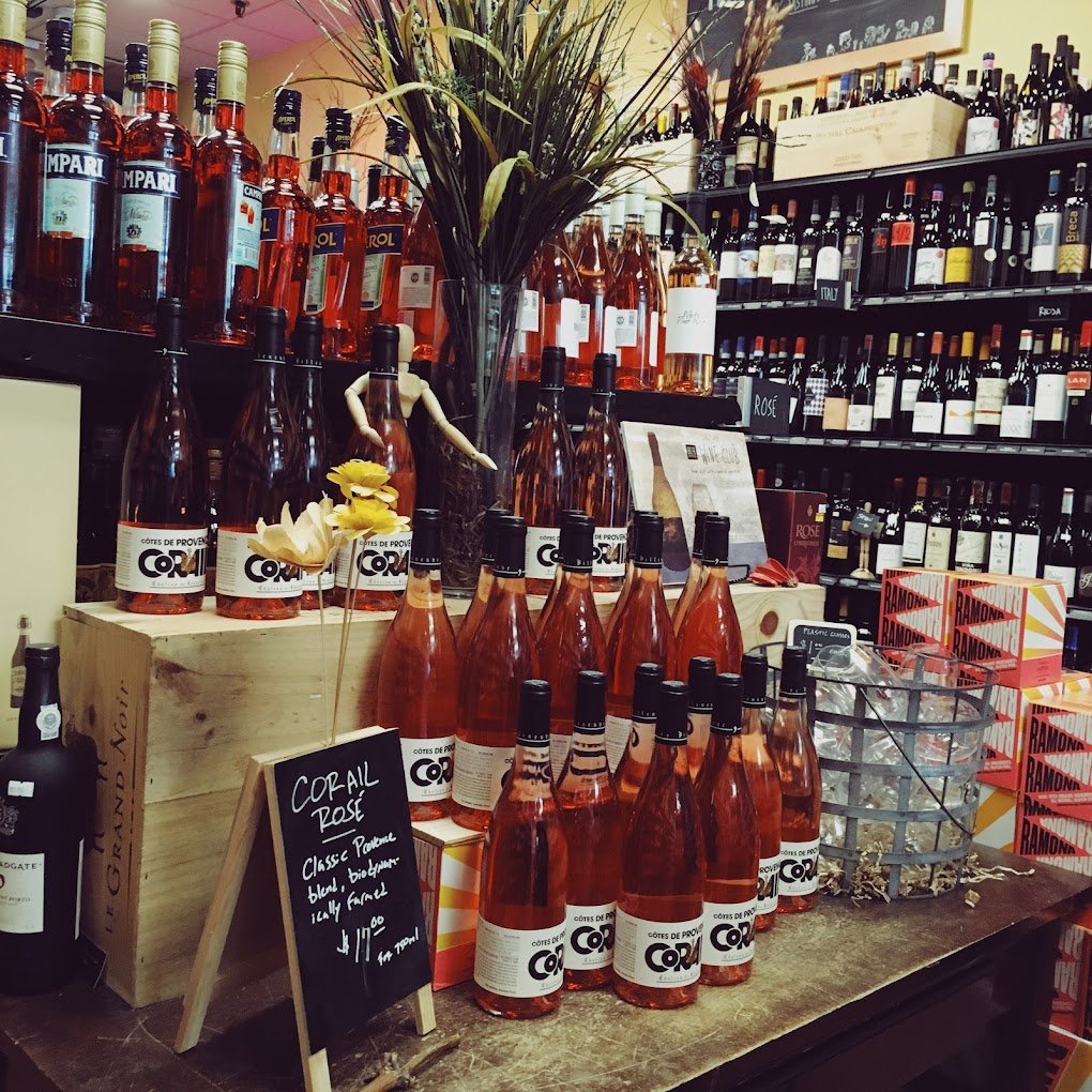 Porter Square Wine &amp; Spirits rosé display