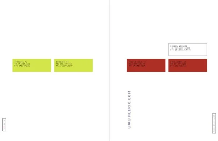 Pages from the Alerio corporate brochure