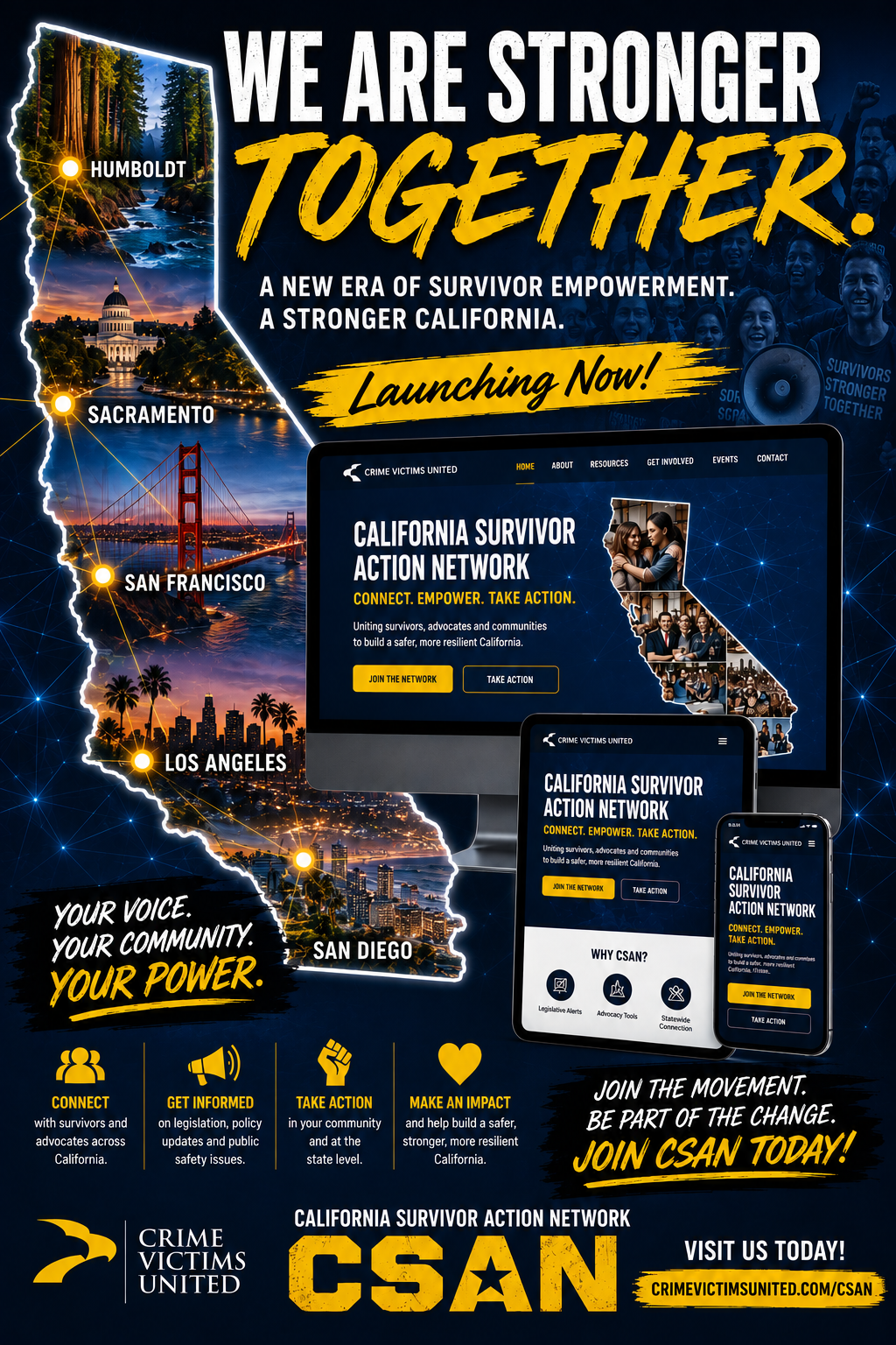 Crime Victims United Launches the California Survivor Action Network (CSAN)