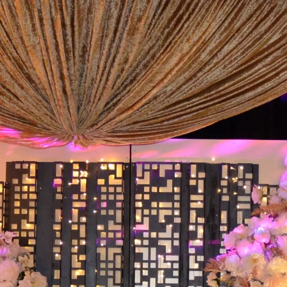Reception Christina Prasad &amp; Devansh Sharma
.
For their last event, the client was intrigued by a highly neat and elegant setup that TM Events had previously done in another venue. TM Events decided to tweak this spectacular design to work for th