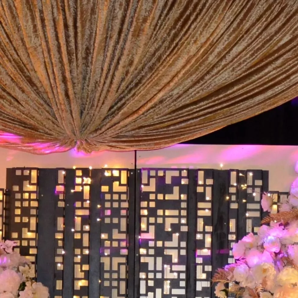 Reception Christina Prasad & Devansh Sharma
.
For their last event, the client was intrigued by a highly neat and elegant setup that TM Events had previously done in another venue. TM Events decided to tweak this spectacular design to work for th