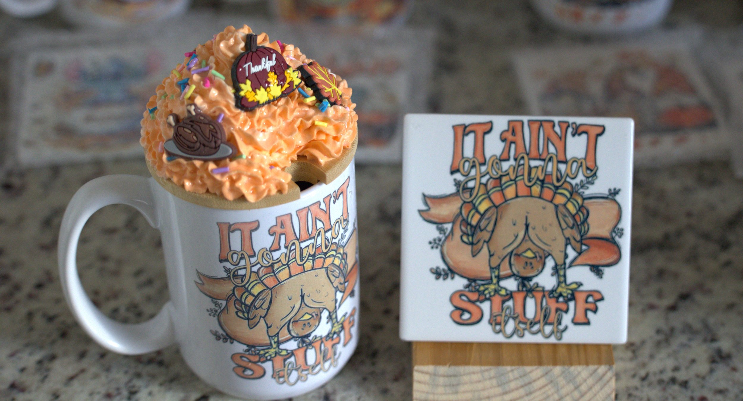 15 oz Ceramic Mug/ Ceramic Coaster
