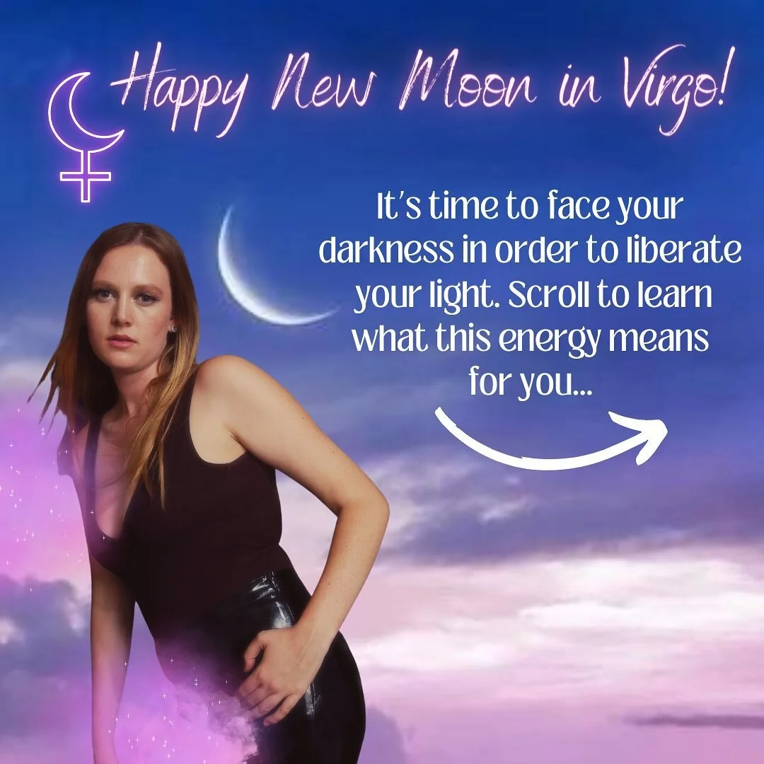 Happy New Moon in Virgo!! I’ve been REALLY feeling the energy of this one. You can scroll to see what I’m picking up intuitively and how you can use this moons magic to integrate your your dark feminine energy in order to liberate your li