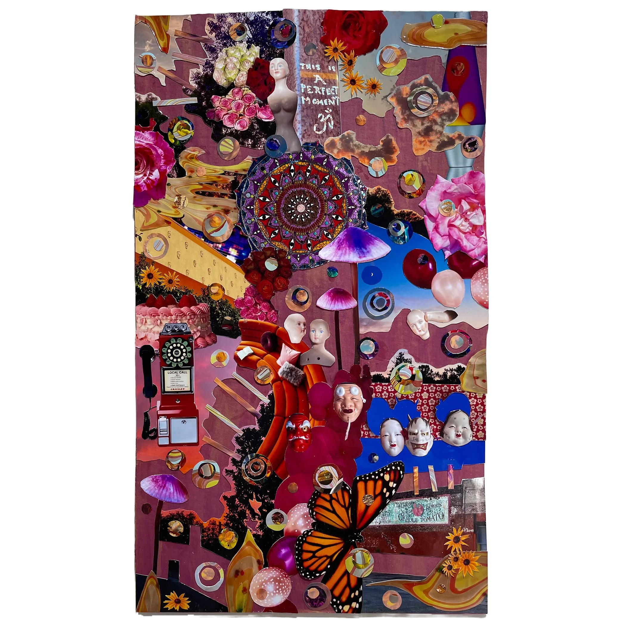 Collage of Experience No. 5, glossy finished photos and acrylic on cardboard, 11" x 17", 2021