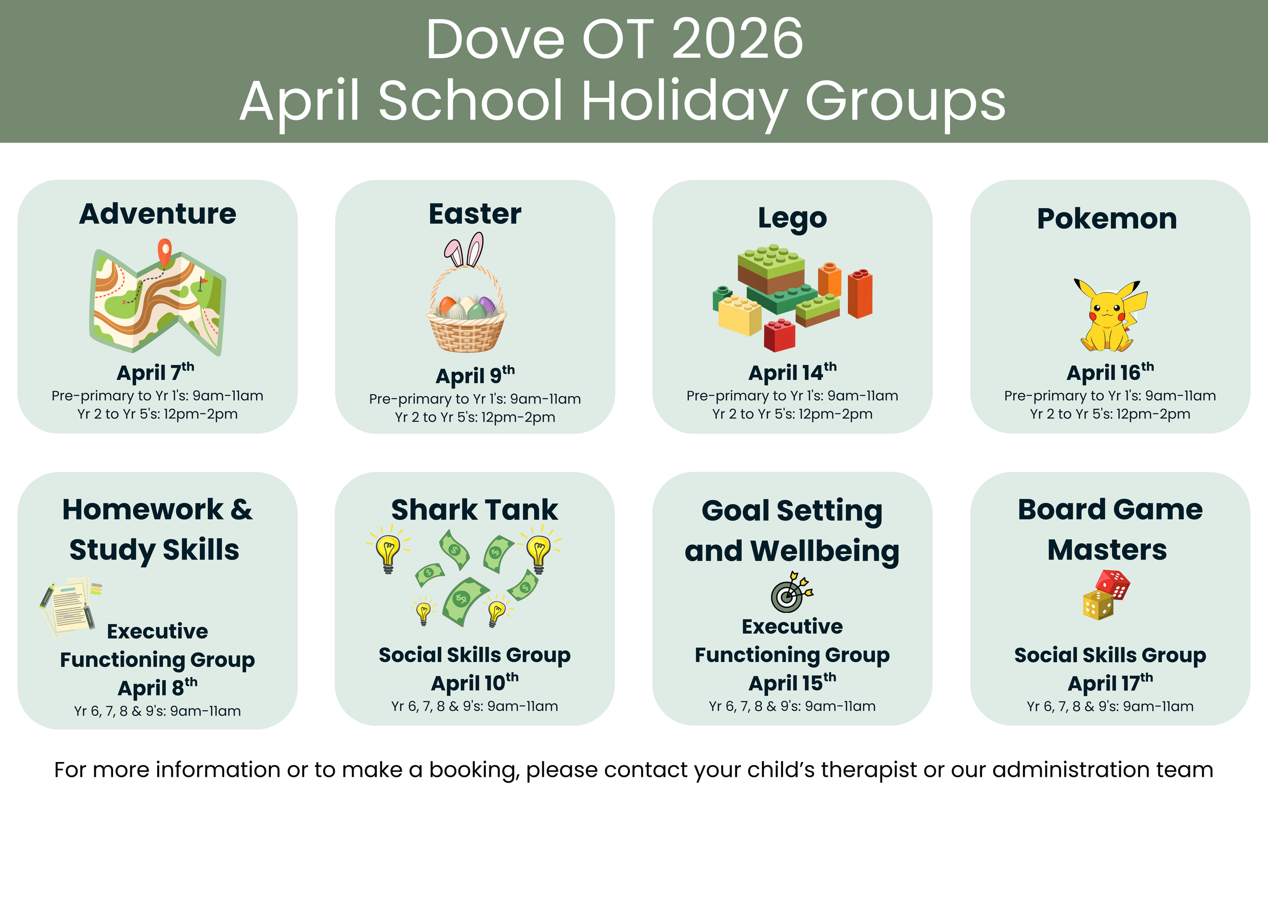 Dove OT April school holidays poster & timetable.png