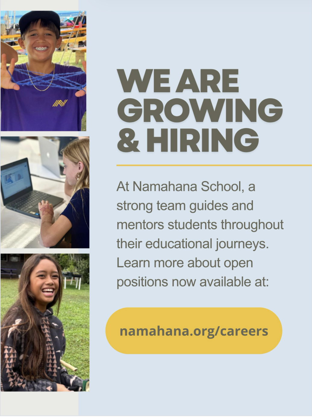 Namahana is Growing and Hiring