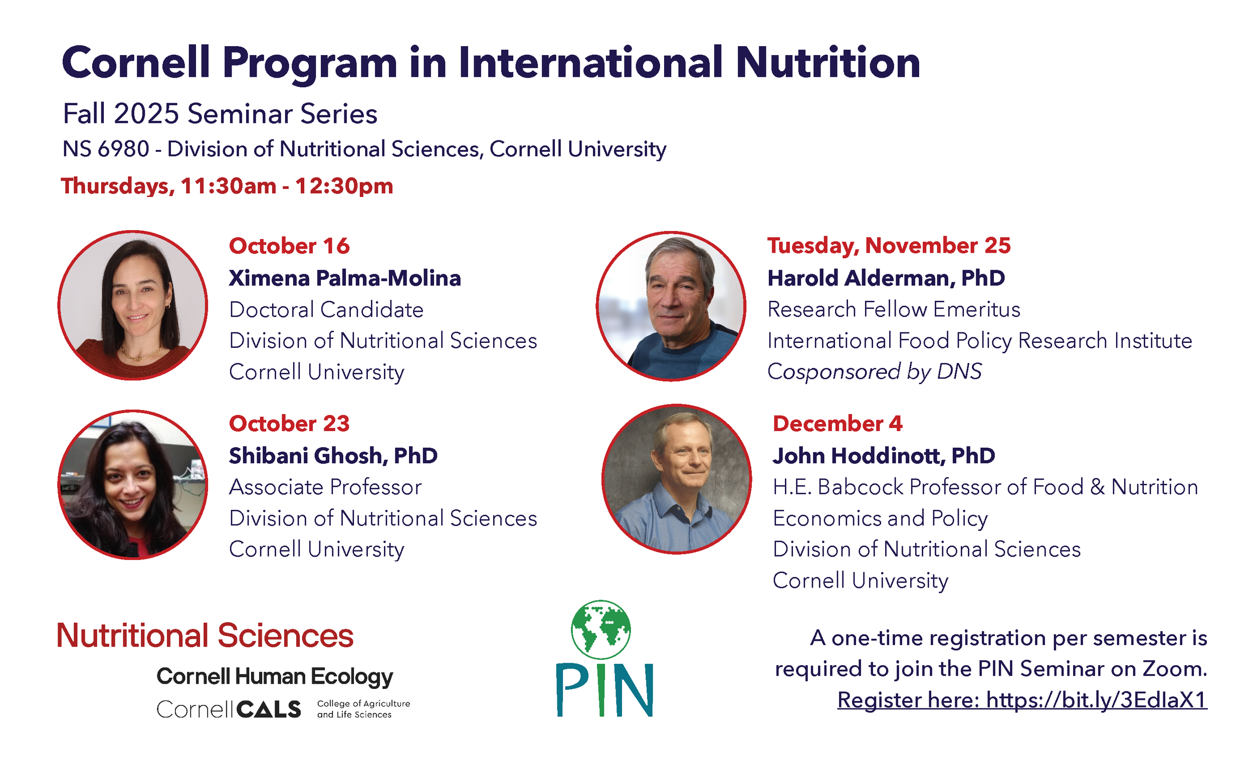 Program in International Nutrition Seminar (NS 6980)