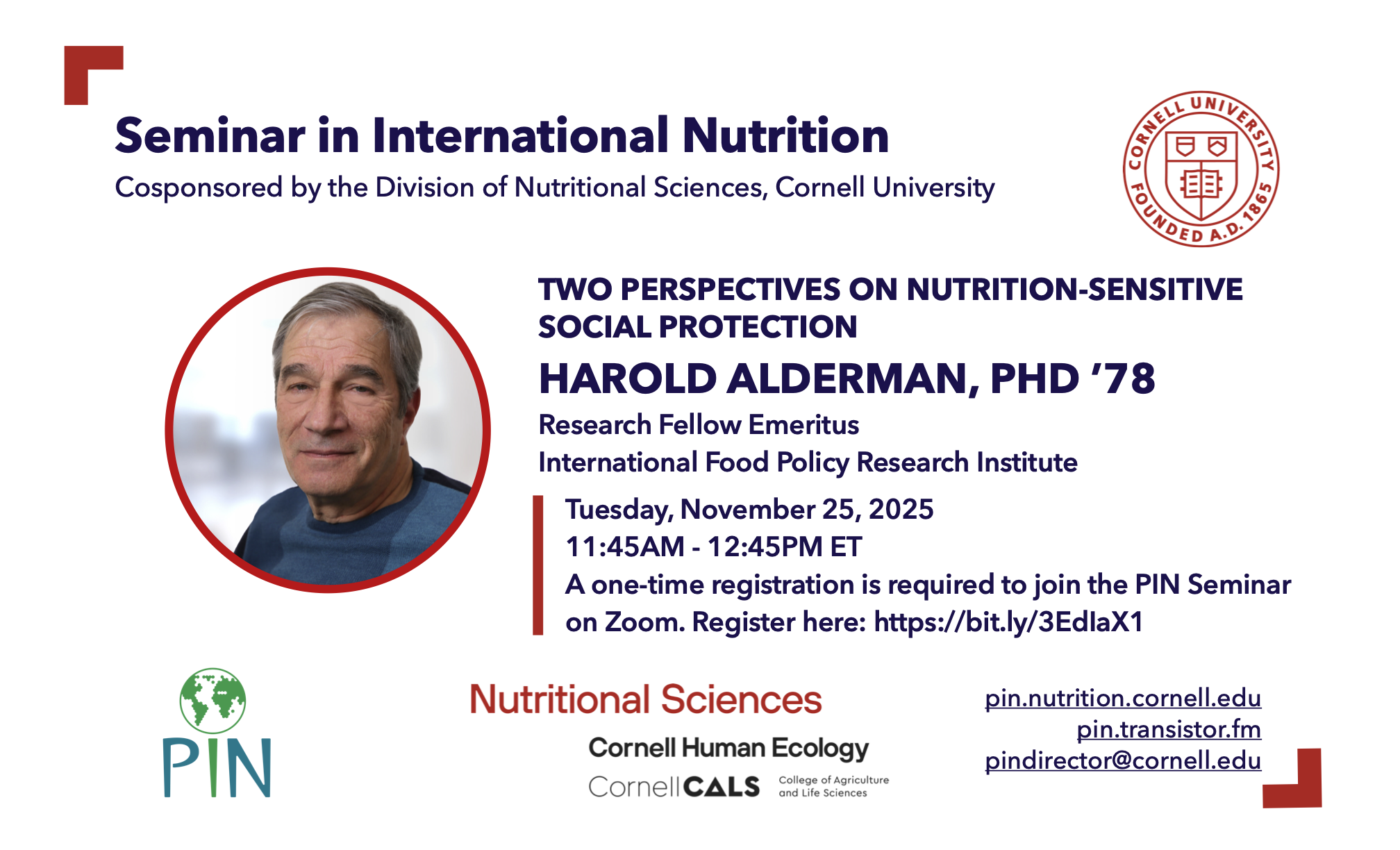 Program in International Nutrition Seminar (NS6980)