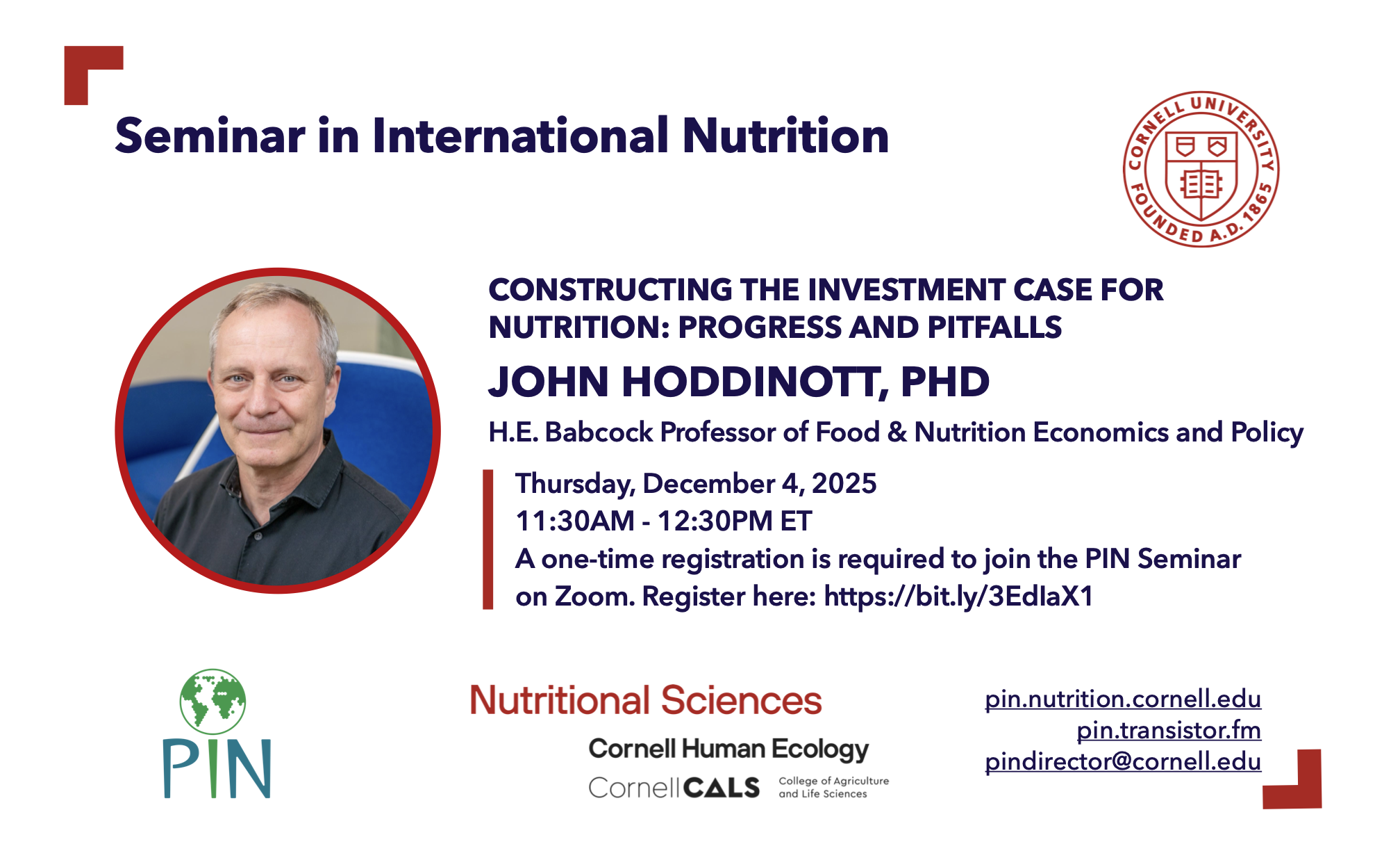 Program in International Nutrition Seminar (NS 6980)