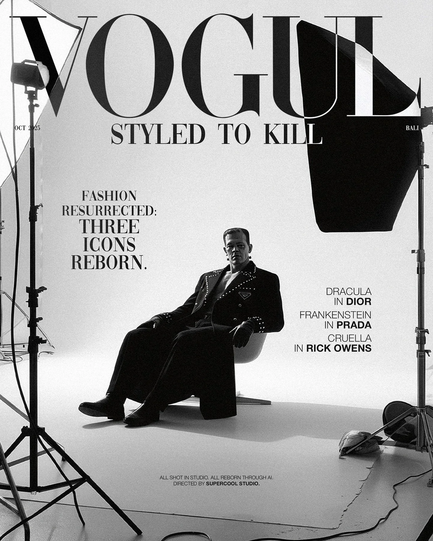 Haute horror, a Supercool production featuring your favorite villains in designer drag. Fashion never dies, it reincarnates. Happy Halloween, may your fits live forever ⚡⚡️