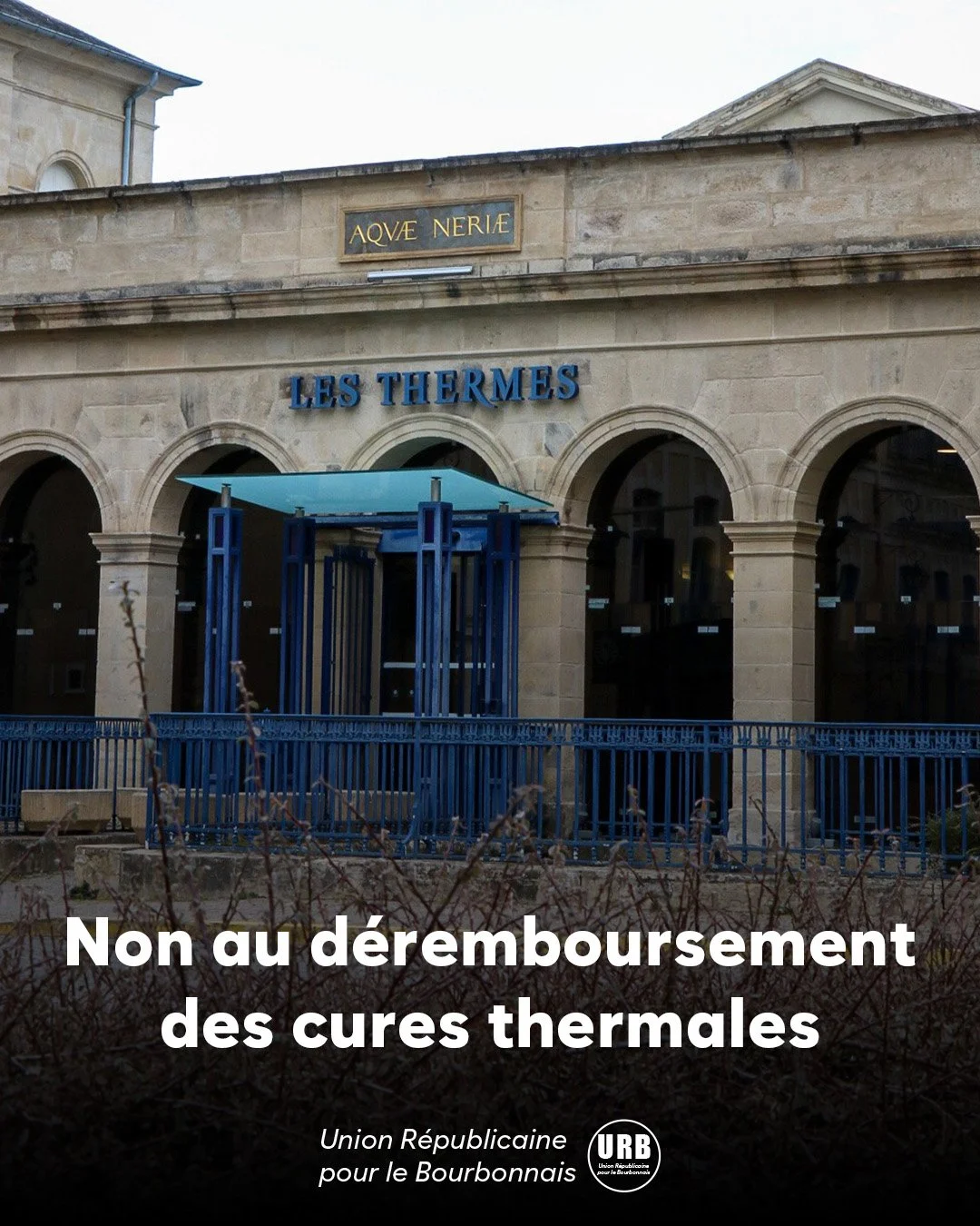 Non au déremboursement des cures thermales. 