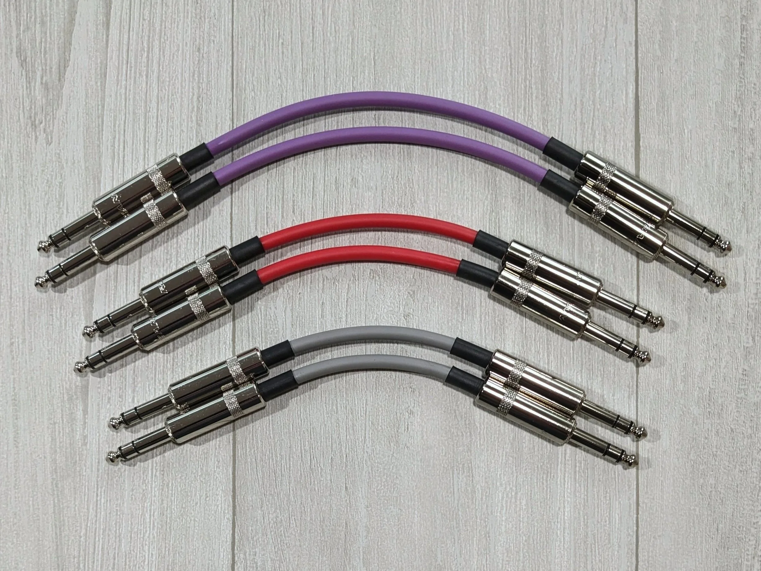 Shorty Patch Cables; Canare 4S8 instrument cable. 