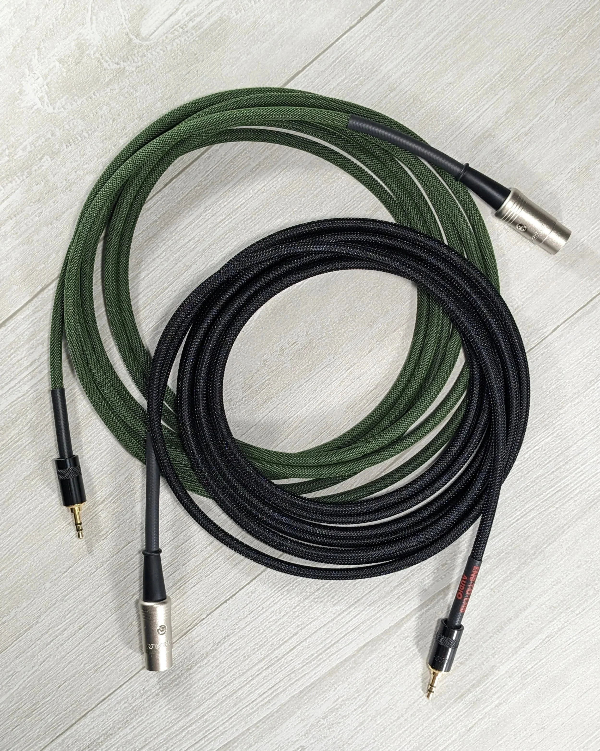 Auxiliary MIDI Cables; Neutrik 5-Pin MIDI to 3.5mm TRS, Mogami Cable, Techflex Sleeve. 