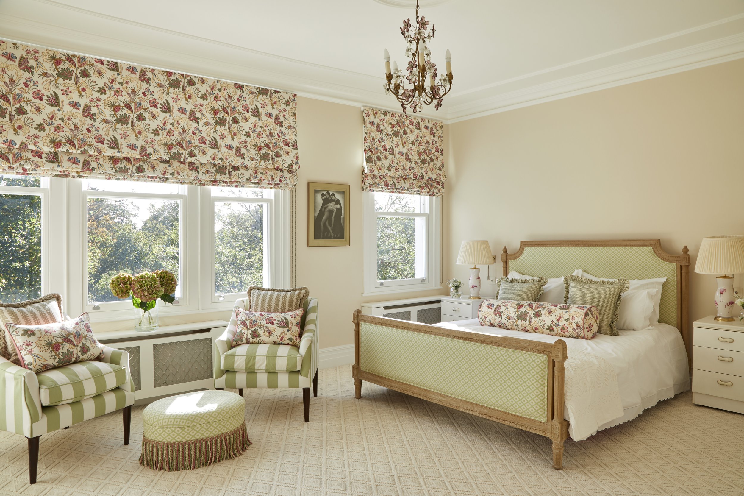 Interior Design, Bespoke soft furnishings, Handmade, bespoke curtains, Handmade curtains, Bespoke blinds, Handmade blinds, Bespoke cushions, Cushion design, Upholstery services, Custom upholstery, Bedroom design, Design studio Buckinghamshire, Interi