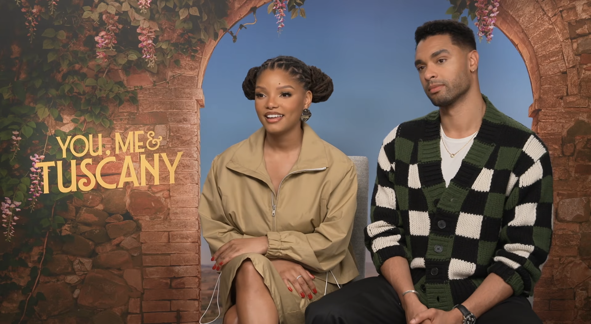 You, Me &amp; Tuscany Interview with Halle Bailey and Regé-Jean Page