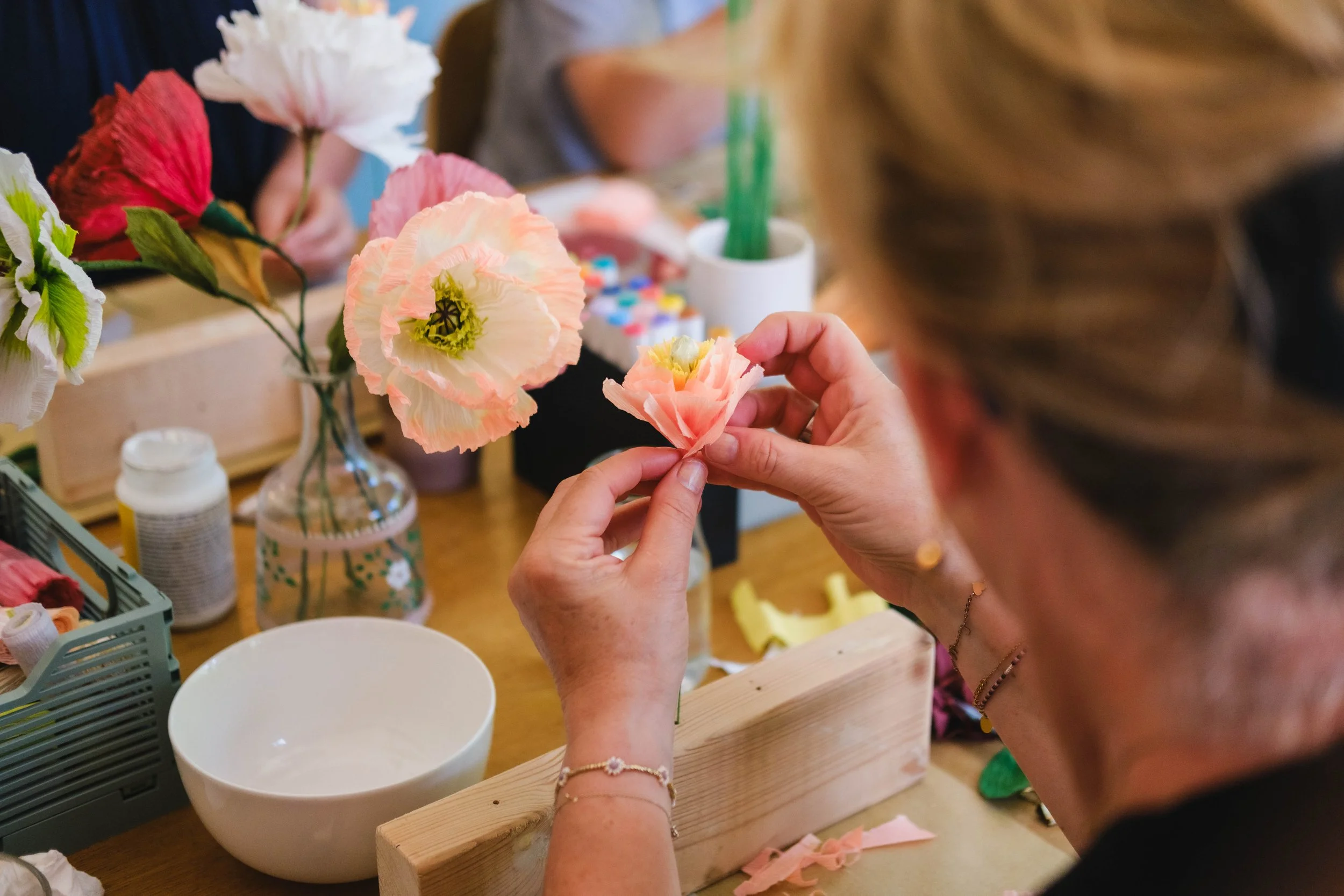 31 oktober - papieren bloemen maken