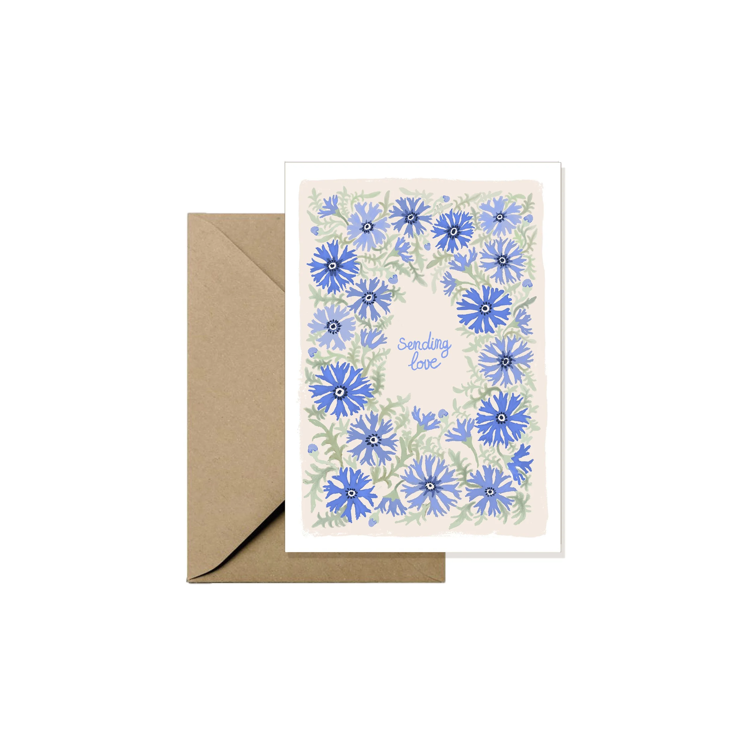 Korenbloem-Sending love - Mini wenskaart