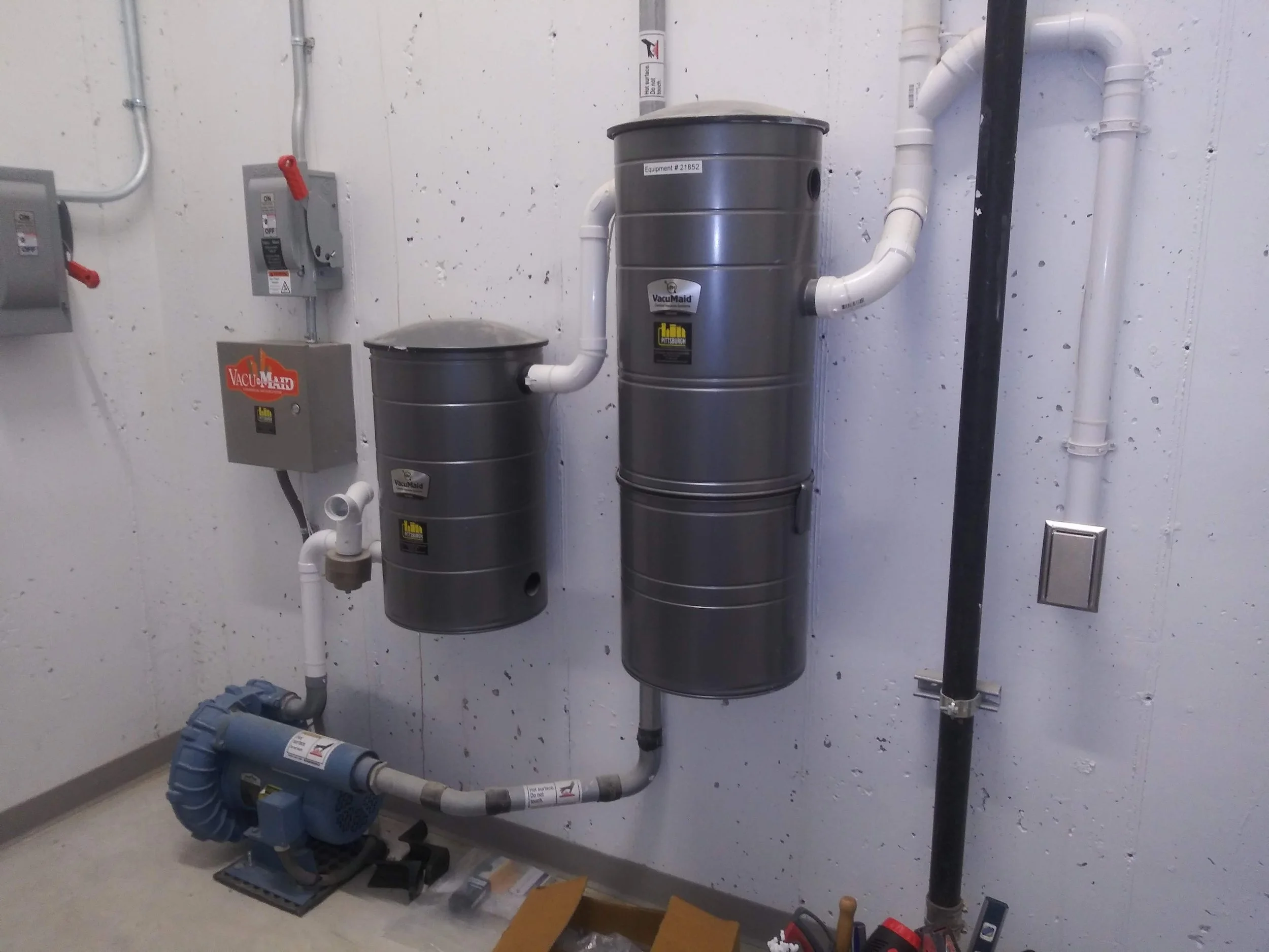 Industrial and commercial central vacuum system