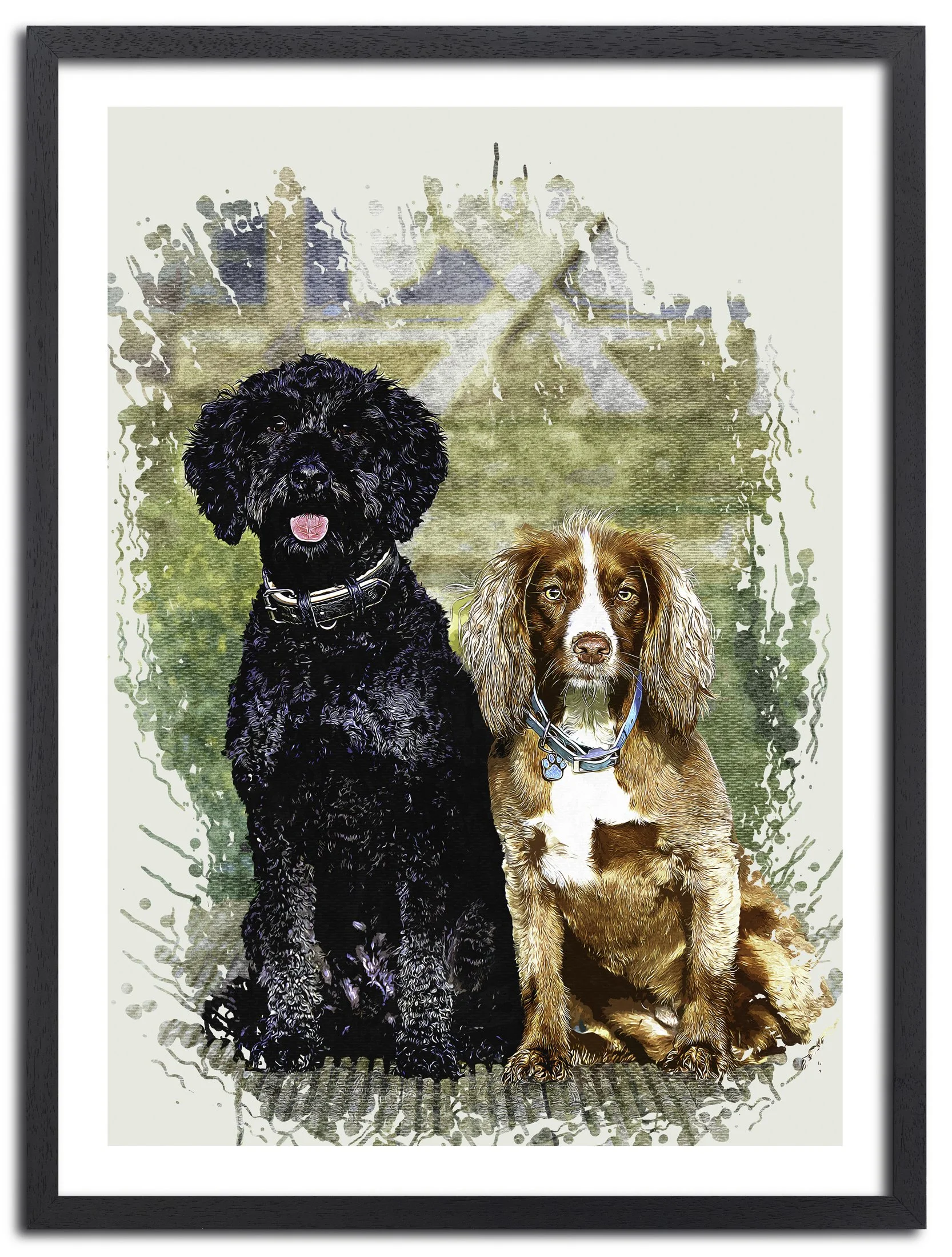 Finn & Lola – Custom Pet Portrait Print