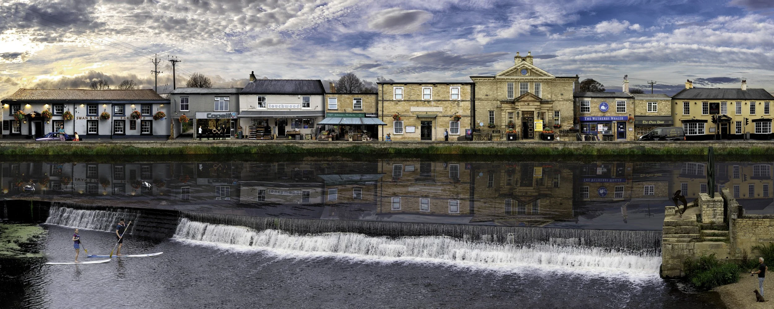 Bespoke My Town artwork with people, vehicles, and personal details added