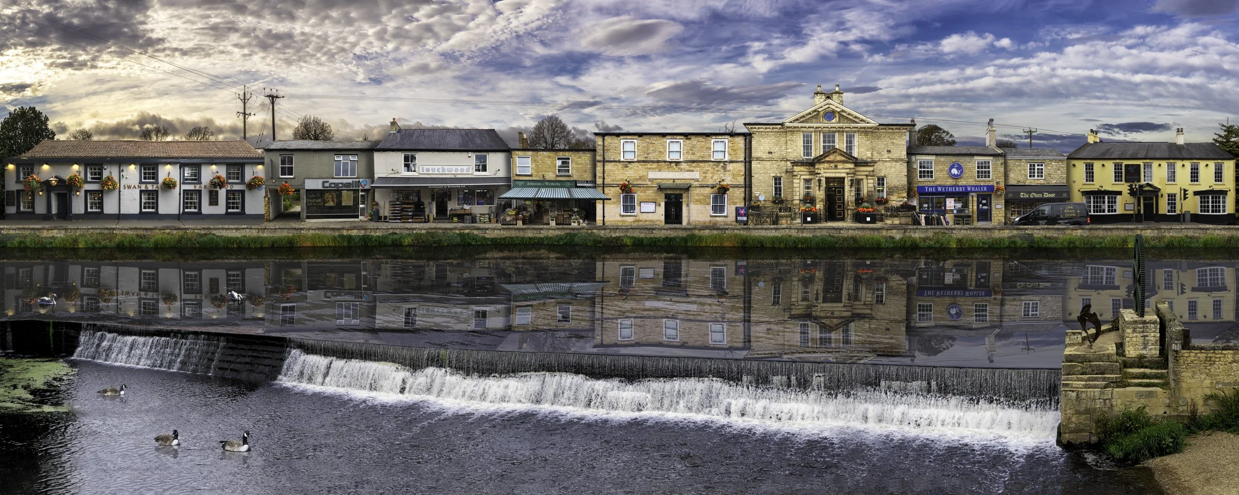 Standard My Town artwork showing a reimagined town without bespoke additions