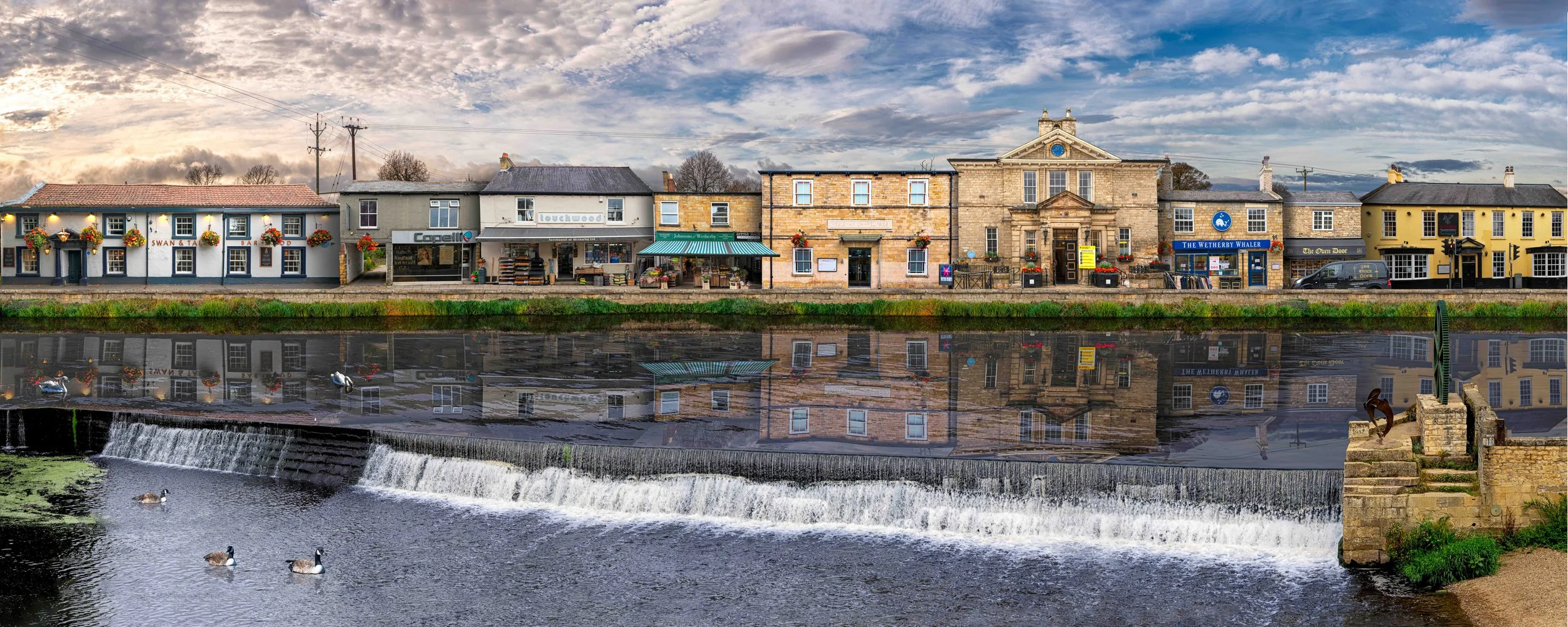 Original Wetherby Reimagined My Town art print featuring familiar local elements