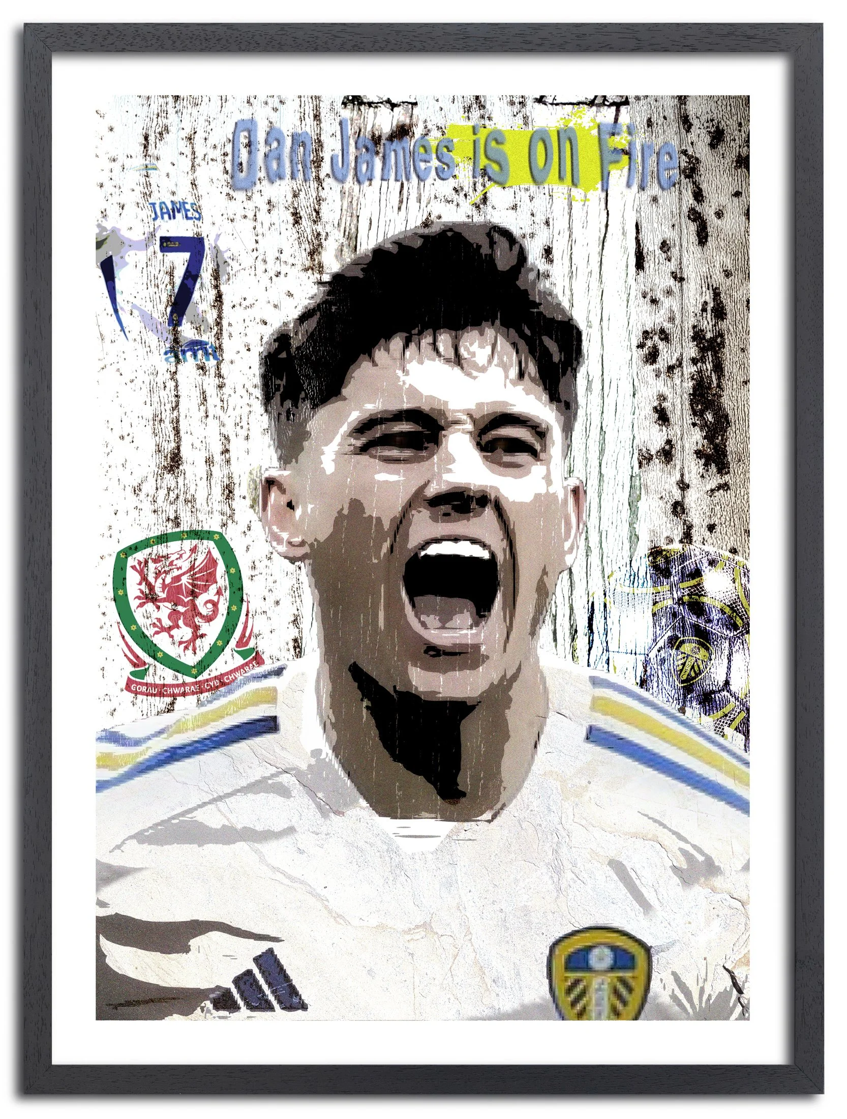Dan James Leeds United Artwork – Welsh Star Football Portrait