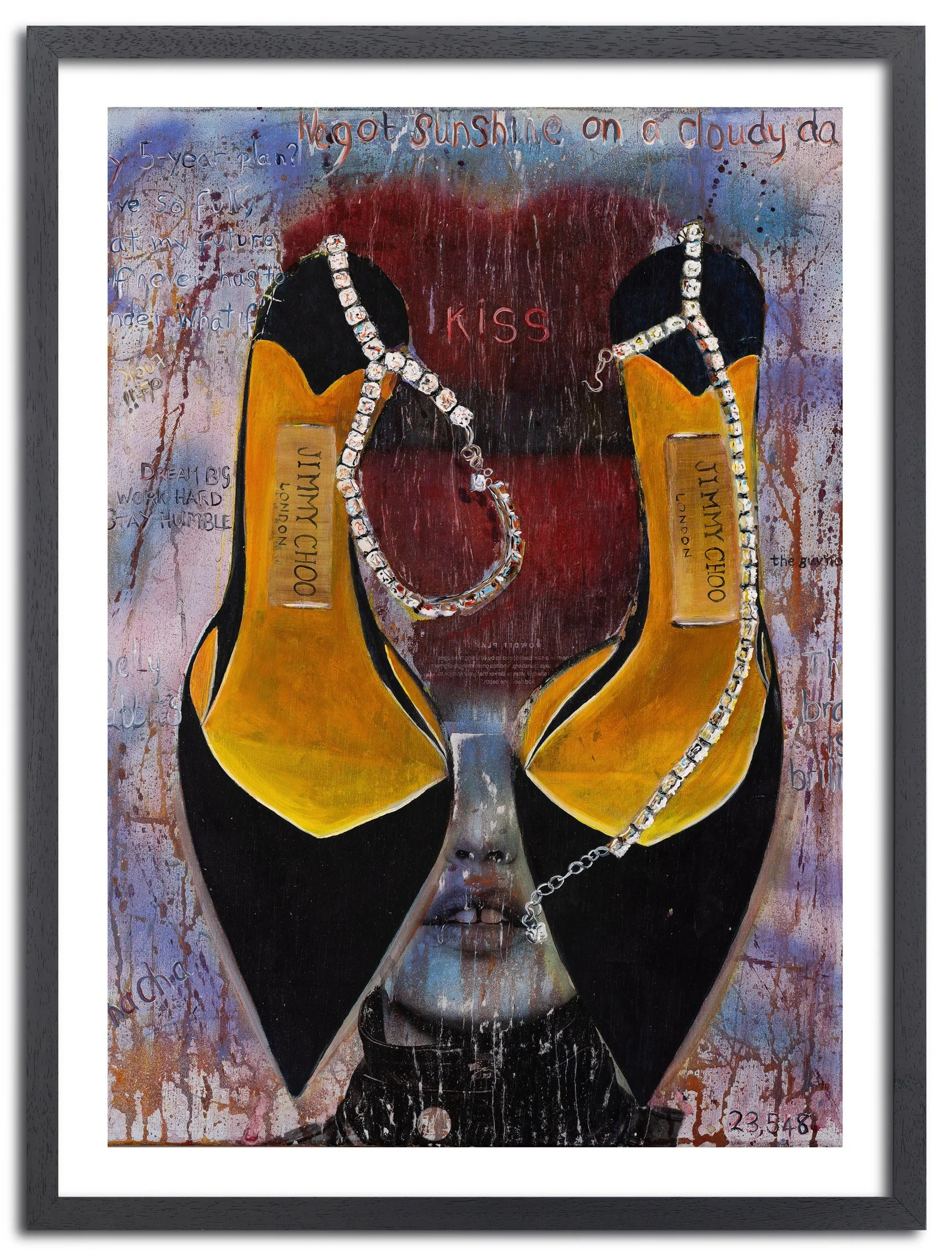 Kiss – Contemporary Mixed Media Fashion Artwork