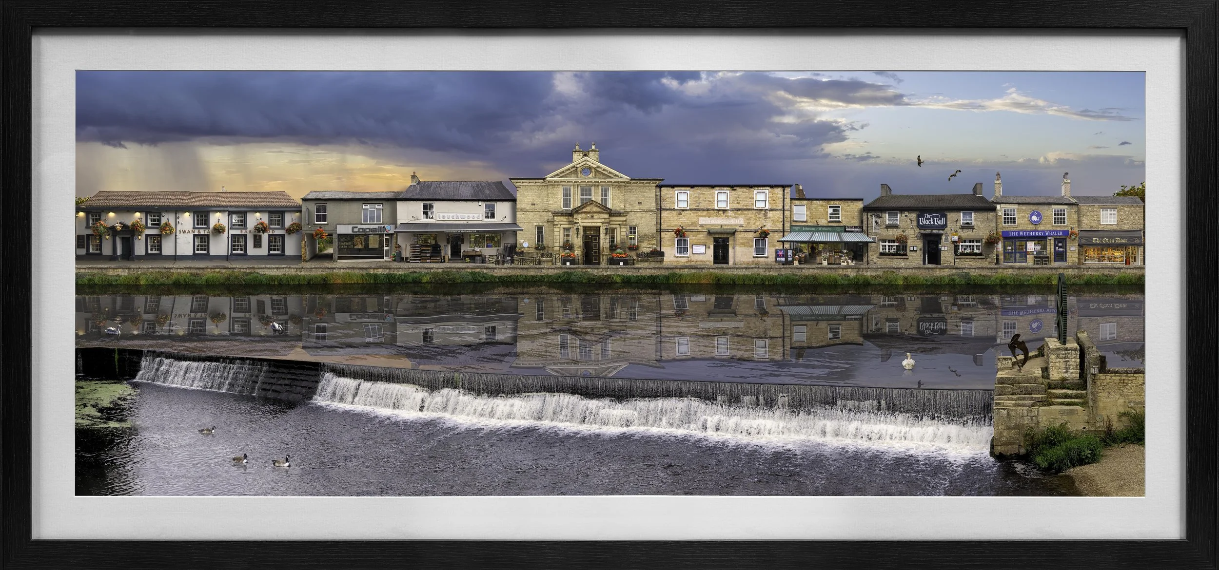 Wetherby town art print pause in the middle of things panoramic My Town artwork