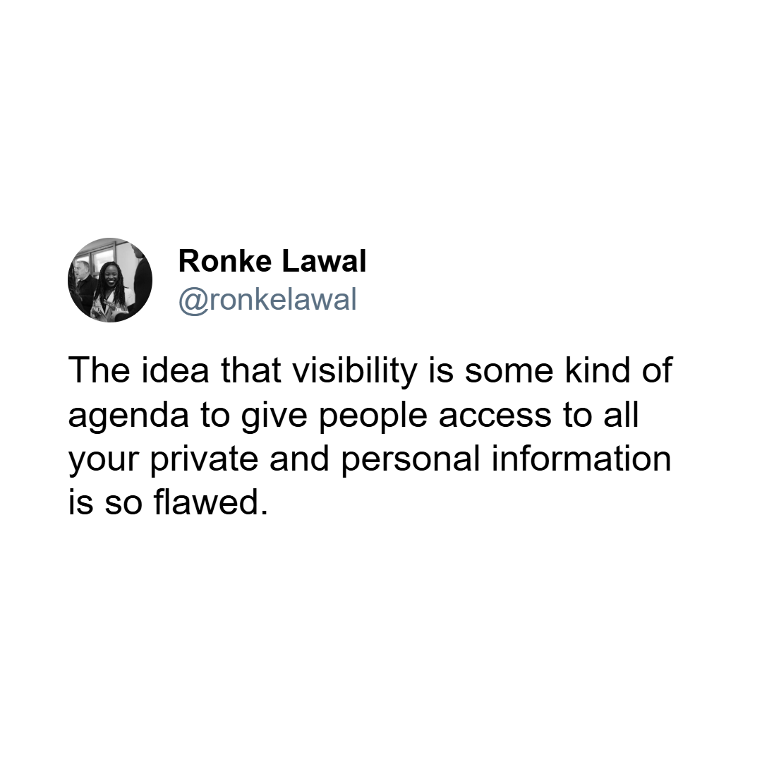 visibility - personal branding coach - ronke lawal