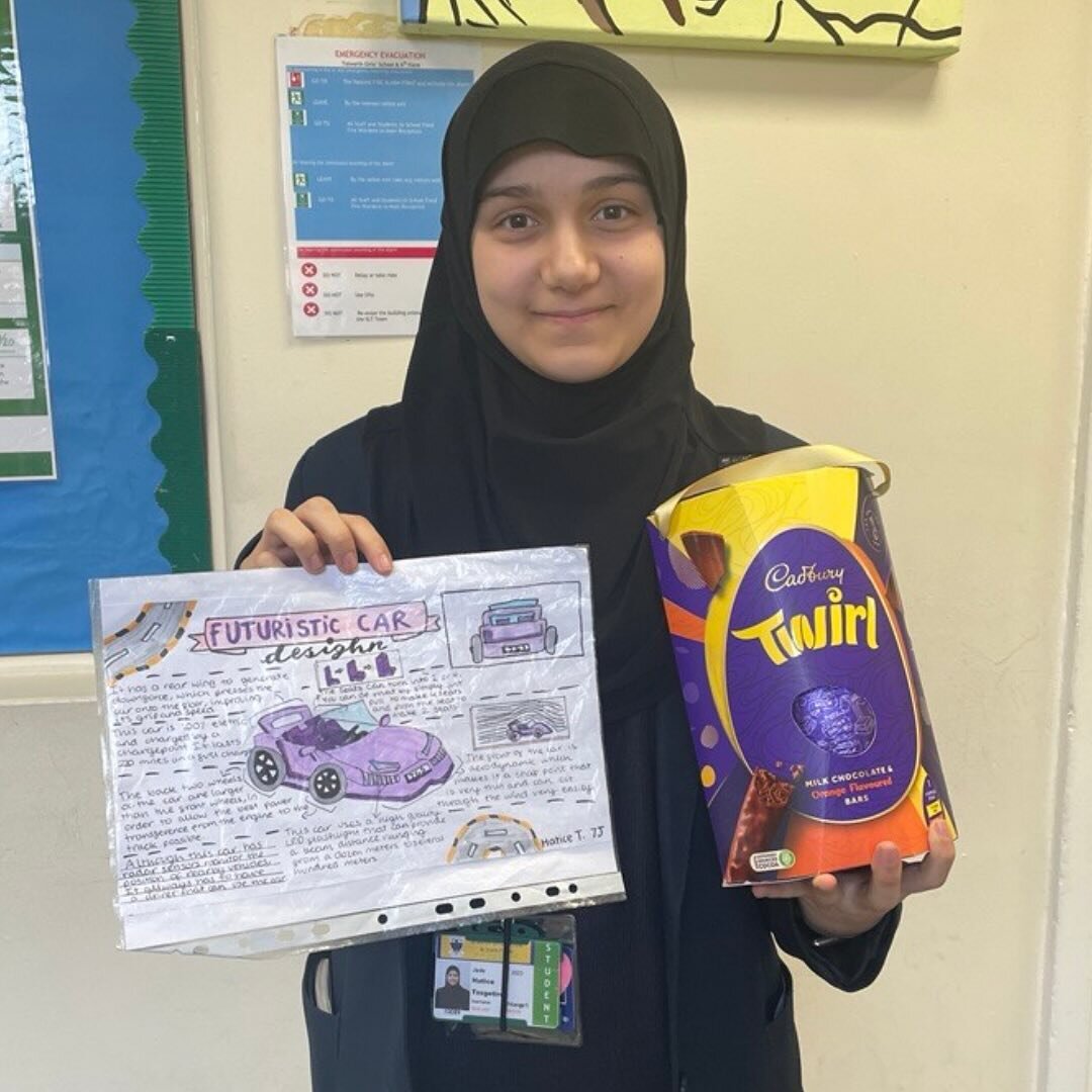 🔬✨ Our World Science Week was an absolute blast, and one highlight was our Futuristic Transport Design activity! 🚀 After much deliberation, we&rsquo;re thrilled to announce Hatice T from 7J as the winner! 🏆

🎉 Huge congratulations to Hatice for h